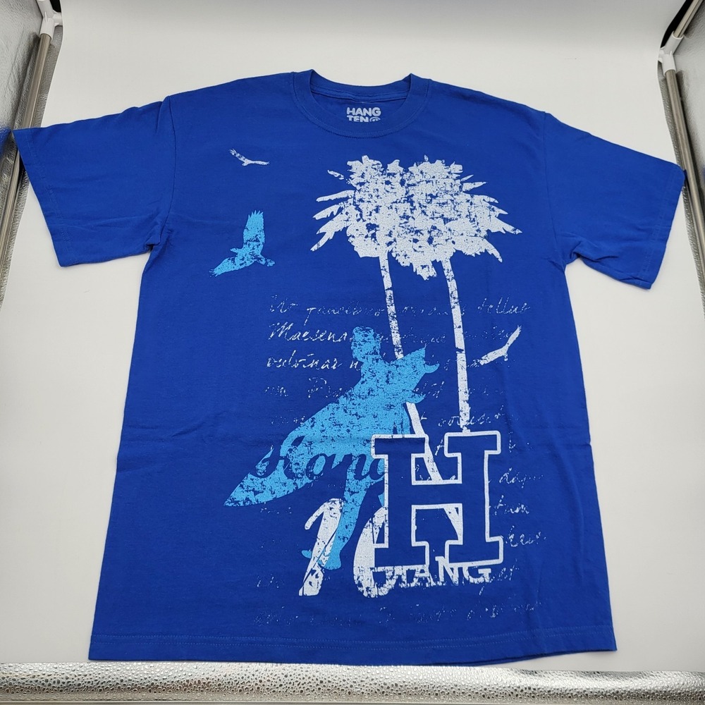 Vintage 90s Hang Ten Blue Short Sleeve T-Shirt Men's Medium‎